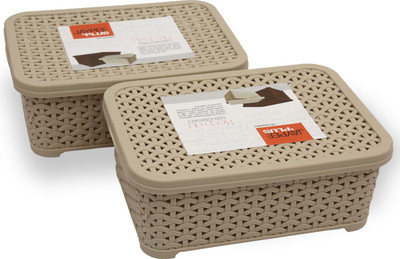 

Jaypee Plus Keep All Mini ,Beige Storage Basket(Pack of 2)