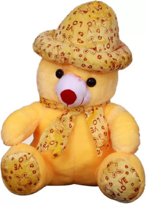 

Kanchan Toys Cute Stuffed Cap Teddy Bear for Kids - 45 cm(Yellow)