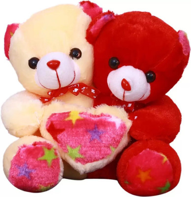 

Kanchan Toys Romantic Couple Teddy Bear With Heart - 45 cm(Red)
