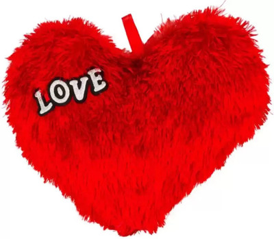 

Kanchan Toys Red Lovely Heart Cushion Stuffed Soft Plush Toy - 35 cm(Red)