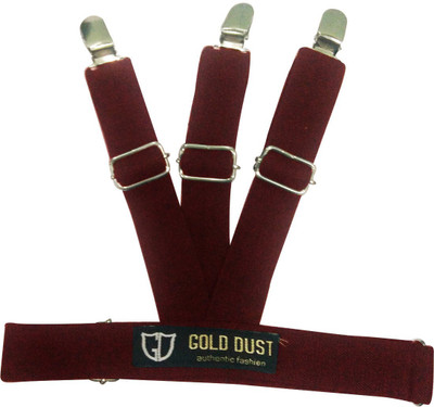 

Golddust Y- Back Suspenders for Men, Women(Maroon)