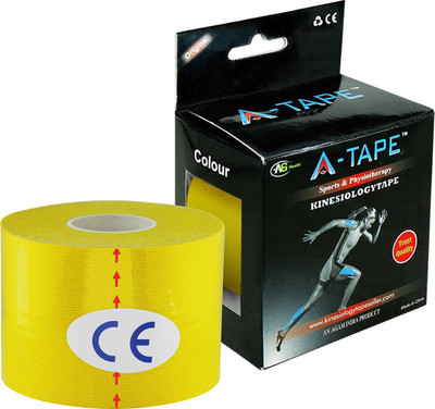 

A-TAPE Kinesiology Tape Knee, Calf & Thigh Support (Free Size, Yellow)