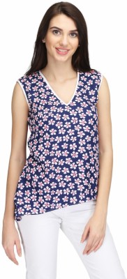 KARMIC VISION Casual Sleeveless Printed Women Multicolor Top