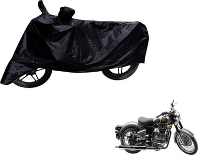 Blossom Trendz Two Wheeler Cover for Royal Enfield(Classic 500, Black)