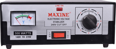 

Maxine 140v - 270v Auto cut / Manual Voltage stabilizer for LED TV up to 60 inches(Black)