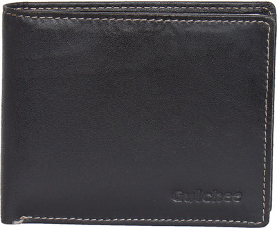 

Gulchee Men Black Genuine Leather Wallet(8 Card Slots)