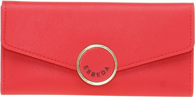 Esbeda Women Red Artificial Leather Wallet(13 Card Slots)