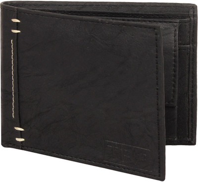 

The Blue Pink Men Black Artificial Leather Wallet(3 Card Slots)