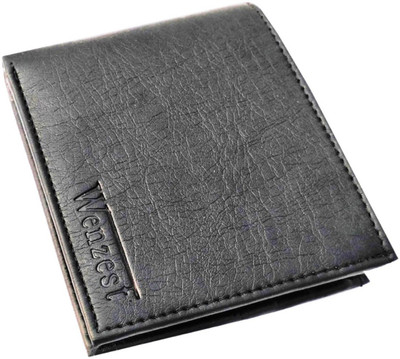 

Wenzest Men Black Artificial Leather Wallet(10 Card Slots)