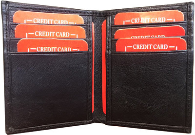 

Poland Boys Black Genuine Leather Card Holder(10 Card Slots)