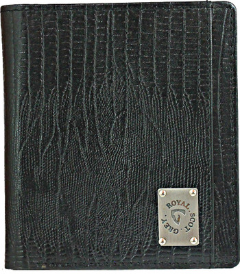 

ROYAL SCOT GREY Men Black Genuine Leather Wallet(4 Card Slots)