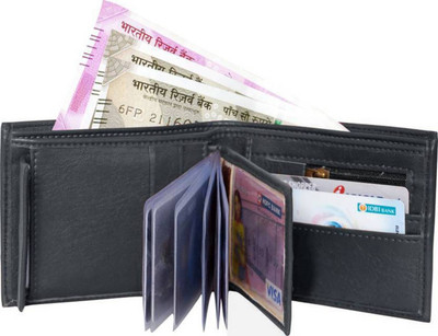 

Maximo Boys Casual Black Artificial Leather Money Clip(11 Card Slots)