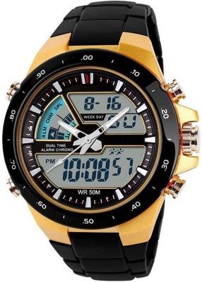 Rana Watches Gold black chronograph Watch for mens Chronograph Watch  - For Men   Watches  (Rana Watches)