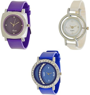 ReniSales Stylish Multicolor Latest Pack Of 3 Watch Combo For Women And Girls Watch  - For Girls   Watches  (ReniSales)