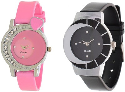 LEBENSZEIT Stylish Pink Black Dial Multicolor Latest Combo Watch For Women And Girls Watch  - For Girls   Watches  (LEBENSZEIT)