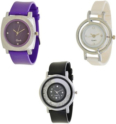 ReniSales Stylish Trendy Multicolor Pack Of 3 Watch Combo For Women And Girls Watch  - For Girls   Watches  (ReniSales)