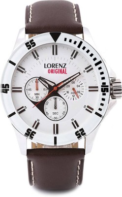 Lorenz MK-1057A Lorenz Original F.track White Dial Men's Quartz with 1 Year Warranty Watch  - For Men   Watches  (Lorenz)