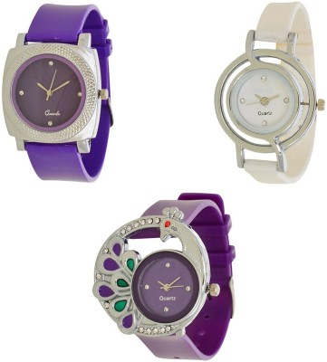 ReniSales Latest Stylish Multicolor Pack Of 3 Watch Combo For Women And Girls Watch  - For Girls   Watches  (ReniSales)