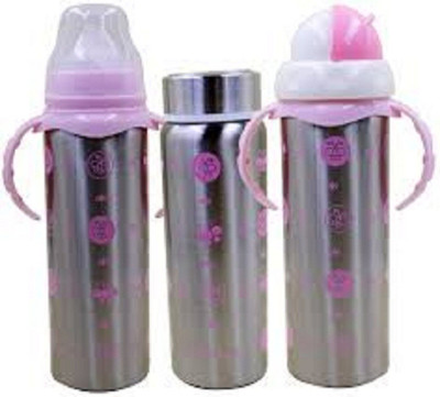 

N&M Baby steel feeding bottle - 180 ml(Pink)