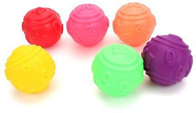 

Ratnas SQUEEZY TOYS ABC/123 BALL 6PCS. Rattle(Multicolor)