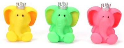 Ratnas SQUEEZY TOYS ELEPHANT 3PCS. Rattle(Multicolor)