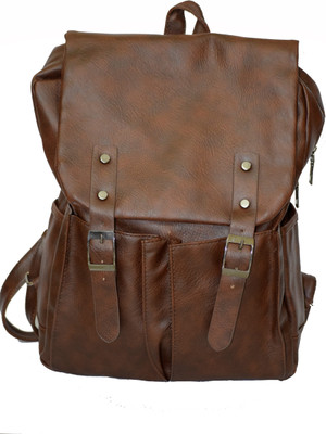 

sm shopper PU Lather BAckpack Backpack(Brown, 5 L)