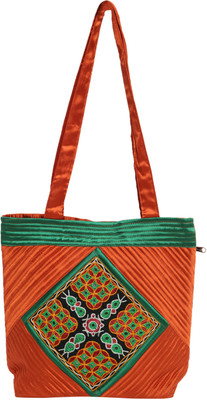 

indiCrafts CHOPAT / CHORUS Sling Bag(Brown, 10 inch)
