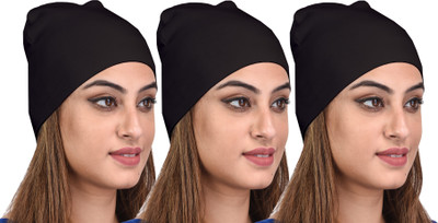 69GAL Solid Skull Cap Cap(Pack of 3)