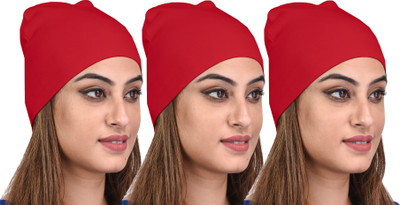 69GAL Solid Skull Cap Cap(Pack of 3)