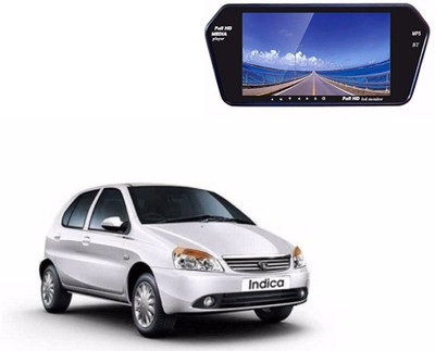 AUTOGARH Rear View Mirror 7 Inch Monitor Camera ForIndica Black LED(17.5 cm)