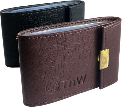 

TnW Metal Button 15 Card Holder(Set of 2, Multicolor)