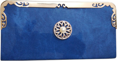 

Haryana Craft Casual Blue Clutch