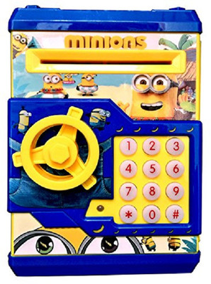 

SKT New Latest Money Safe Kids Piggy Savings with Electronic Lock ATM Bank New Style Coin Bank(Yellow)