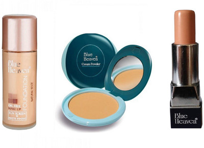 

Blue Heaven panstick concealer ,oil free foundation with cream powder compact(Set of 3)