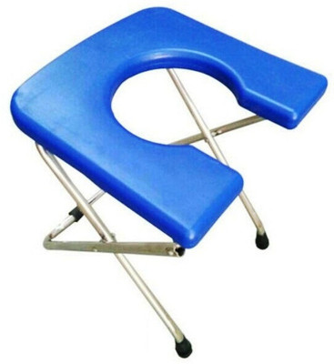 Neosafe Stainless Steel Commode Stool Front Open Commode Chair Blue