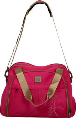 

MeeMee Multipurpose Diaper Bag With Bottle Warmer & Changing Mat (Pink) Nursery Bag(Pink)