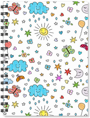 

100yellow A5 Notebook(Notebook | Designer Printed Spiral Wire bound Diary | Notepad for Home / Office / School / College- Ideal For Kids, Multicolor)