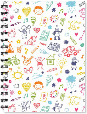 

100yellow A5 Notebook(Notebook | A5 Size Notebook for students School Notebooks Office notebook, Spiral Wire bound A5 dairy for kids, Multicolor)