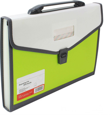 

Shrih Plastic Briefcase Style Expanding File Folder(Set Of 1, Green)