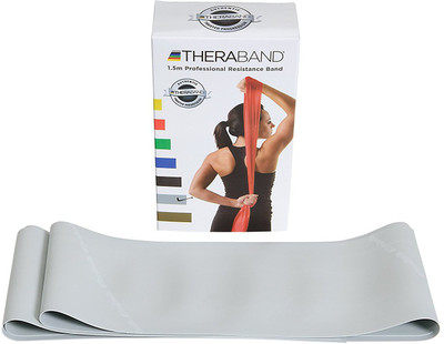 

HealthEmate Theraband Fitness Band(White, Pack of 1), Silver
