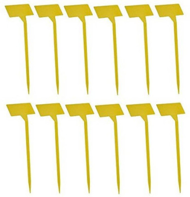 

Truphe Plastic Plant Markers T-Type Large Size Plant Shrub Tree Seeds Tags - Yellow (Pack of 12) Garden Tool Kit(12 Tools)