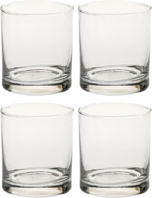 Somil (Pack of 4) Multipurpose Designer Look Transparant Glass Set Of Four No_SK3 Glass Set Whisky Glass(330 ml, Glass, Clear)