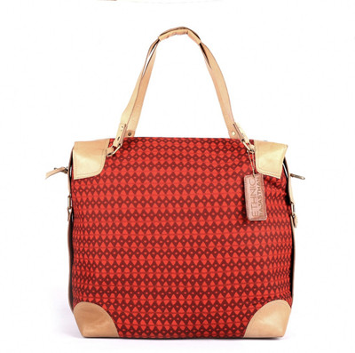 

Ethnic Rajasthan Hand-held Bag(Red)