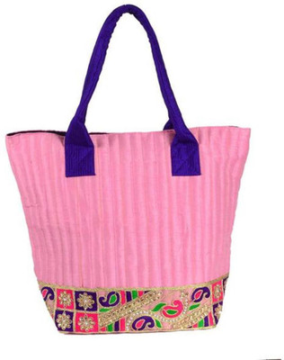 

Ethnic Rajasthan Hand-held Bag(Pink)