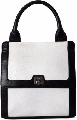 

Baggit Hand-held Bag(White, Black), Black;white