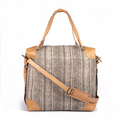

Ethnic Rajasthan Hand-held Bag(Grey)