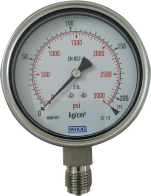 

Wika 230.20.100 Range 0 to 210 Kg/cm² with psi Pressure Gauge Hydrometer