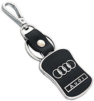 Kairos Audi Black Leather Keychain With Hook Key Chain