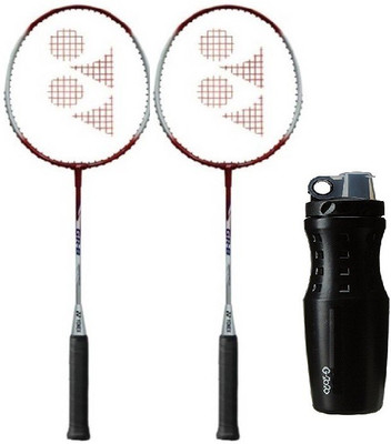 

Yonex Combo of Three, Two 'GR Beta' Badminton Racquet (With Cover) and one 'G 2020' Sipper (Color On Availability) Badminton Kit