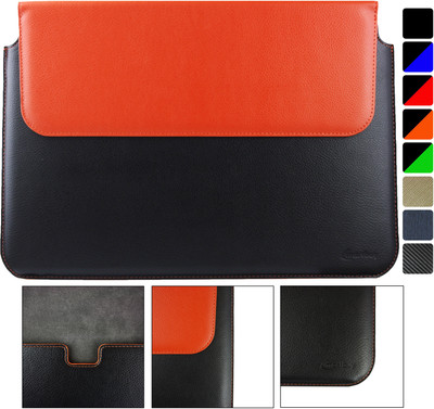 

Emartbuy 14 inch Sleeve/Slip Case(Multicolor), Black/orange two tone